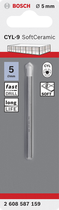 Foret pour verre et carrelage Bosch Professional cyl-9 soft 12x90