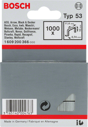 Agrafeuse & 100 agrafes, 4-8 mm type 53, 4-8 Mm Type 53