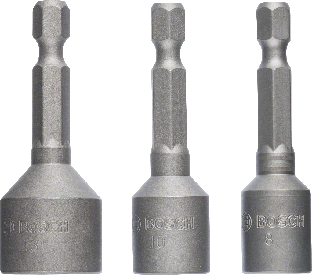 Jeu de 3 douilles Bosch 8 10 13 mm.