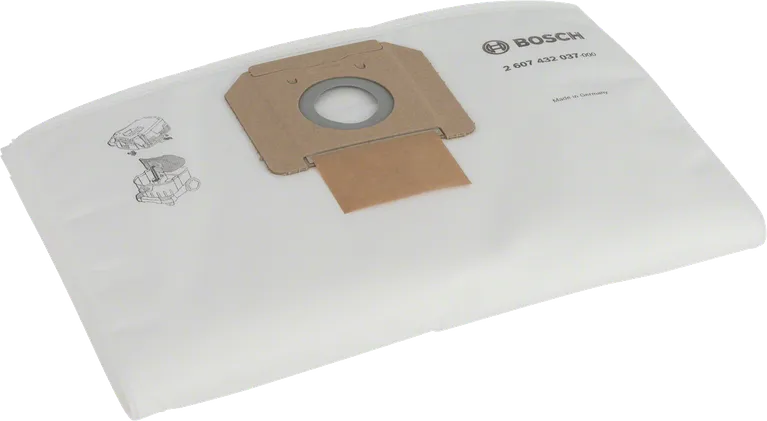 Sac filtrant en non-tissé Bosch pour l'aspiration de la poussière.