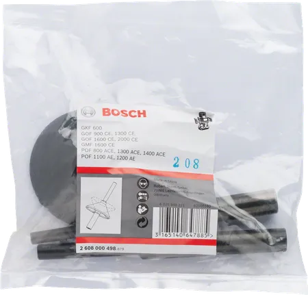 Jeu de broches de centrage Bosch 8/12 mm pour accessoires de défonceuse.
