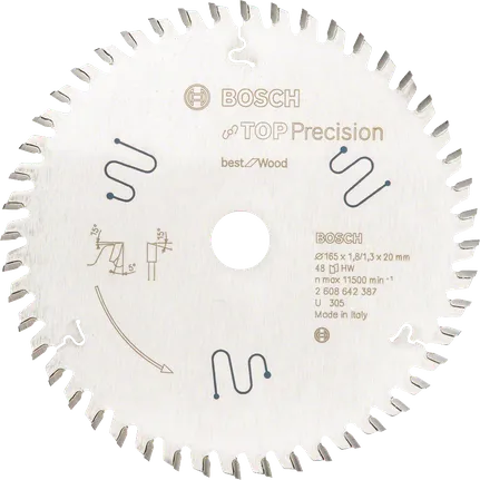 Lame de scie circulaire Bosch Top Precision idéale pour les matériaux multiples.