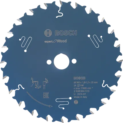 Lame de scie circulaire Bosch Expert pour bois, diamètre 160 mm.
