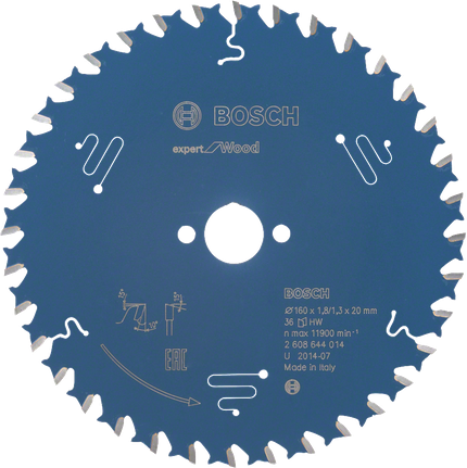 Lame de scie circulaire Bosch Expert pour bois 160 mm.
