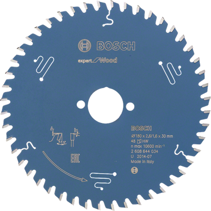 Lame de scie circulaire Bosch Expert pour bois 180 mm.