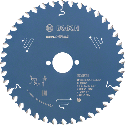 Lame de scie circulaire Bosch Expert pour bois 184 mm.