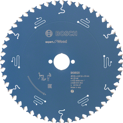 Lame de scie circulaire Bosch Expert pour bois 230 mm.