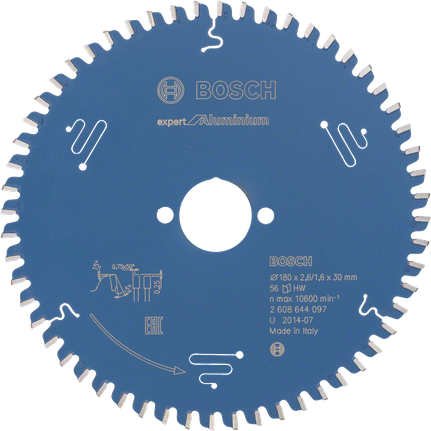 Lame de scie circulaire Bosch Expert pour Aluminium, 180 mm.