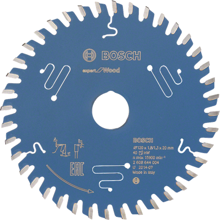 Lame de scie circulaire Bosch Expert pour bois 120 mm.