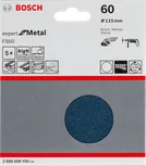 Papier abrasif Bosch F550 grain 60, paquet de 5, 115 mm.
