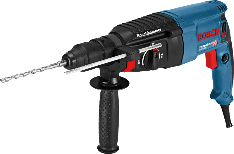 Perceuse à percussion Bosch GBH 2-26 F avec poignée latérale.