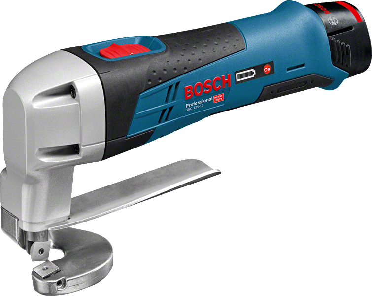 Cisaille à métaux sans fil Bosch GSC 12V-13 pour couper l'acier.