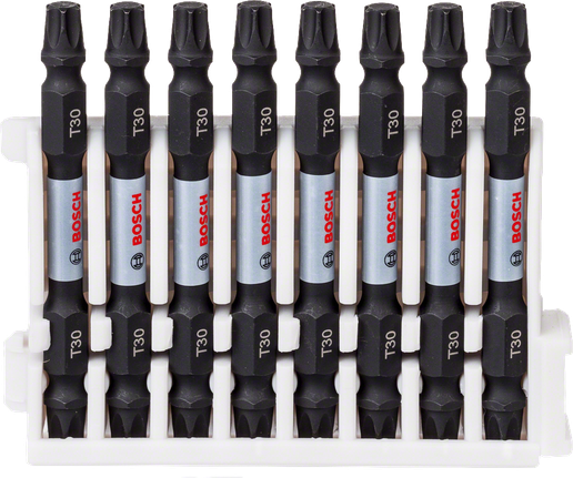 Embout de tournevis Bosch Impact Control T30, paquet de 8 pièces.