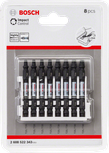 Pack de 8 embouts de tournevis Bosch Impact Control.