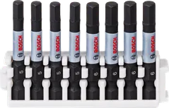 Pack d'embouts Bosch Impact Control Power 8 pièces HEX5 HEX6.