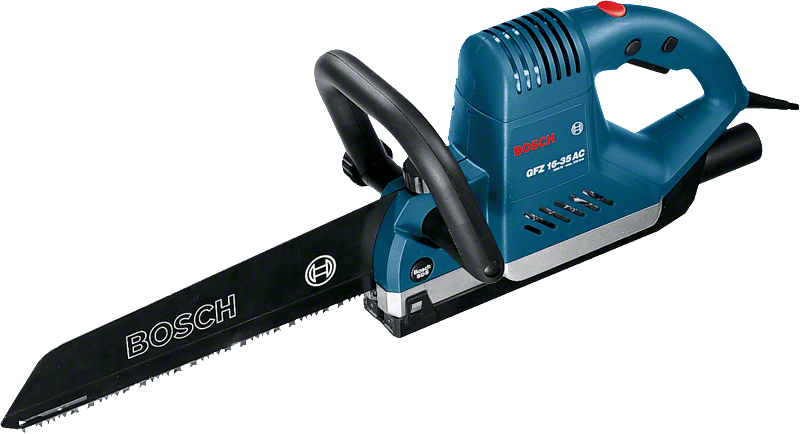 Scie à main Bosch GFZ 16-35 AC avec fraise de 350 mm.