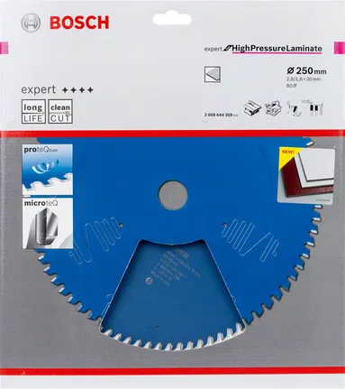 Lame de scie Bosch Expert Haute Pression pour stratifiés 250 mm.