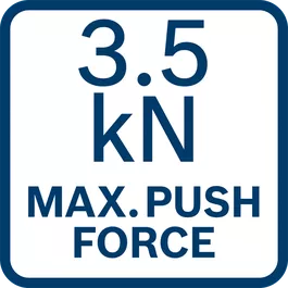 Force de poussée maximale 3,5 kN