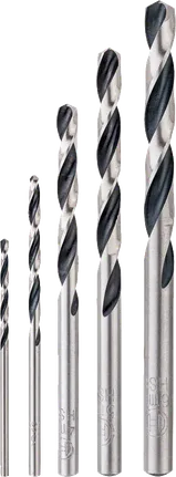 Jeu de 5 forets hélicoïdaux Bosch HSS PointTeQ pour le métal.