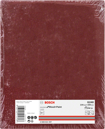 Feuille de papier abrasif Bosch C420 230 × 280 mm G240.