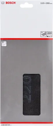 Grille de ponçage Bosch grain 220 115 × 280 mm.