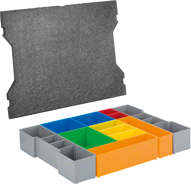 Coffret de rangement Bosch L-BOXX 12 pièces pour le rangement de petits objets.