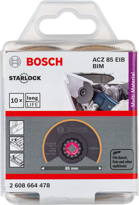 Jeu de lames pour outil multifonction Bosch ACZ 85 EIB Starlock BIM 85 mm.