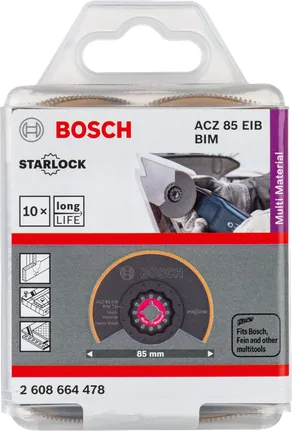 Jeu de lames pour outil multifonction Bosch ACZ 85 EIB Starlock BIM 85 mm.