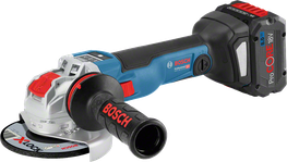 Meuleuse d'angle Bosch GWX18V-10SC avec coffret et accessoires.