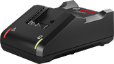 Chargeur de batterie Bosch GAL 18V-40 avec indicateurs LED.