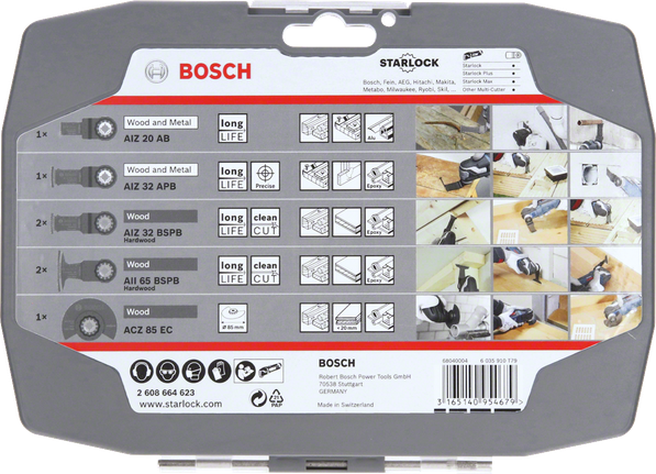 Ensemble d'accessoires en bois Bosch Starlock.