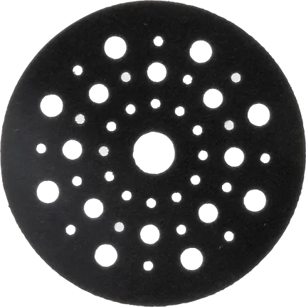 Patin de ponçage Bosch avec plusieurs trous d'extraction de poussière.