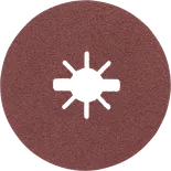 Disque de ponçage Bosch avec trou central en forme d'étoile.