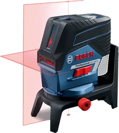 Outil de nivellement laser Bosch GCL 2-50 C avec lignes croisées rouges.
