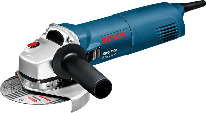 Meuleuse d'angle Bosch GWS 1000 avec poignée latérale.