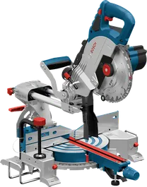 Scie à onglet sans fil Bosch GCM 18V-216 avec lame de 216 mm.