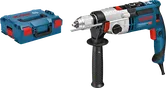 Perceuse Bosch GSB 21-2 RCT avec poignée latérale et mallette de transport.