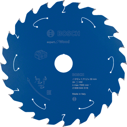 Lame de scie circulaire Bosch Expert pour bois 210 mm T24.