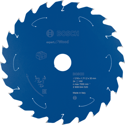Lame de scie circulaire Bosch Expert pour bois 216 mm T24.