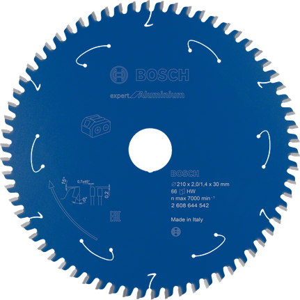 Lame de scie circulaire Bosch Expert pour aluminium 210x30mm T66.