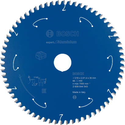 Lame de scie circulaire Bosch Expert for Aluminium 216mm 66T.