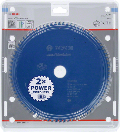 Lame de scie circulaire Bosch Expert pour aluminium, compatible avec les scies sans fil.