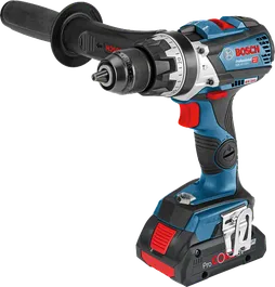Perceuse-visseuse sans fil Bosch GSB 18V-110 C avec poignée latérale.
