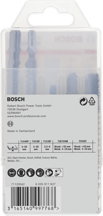 Pack de 15 lames de scie sauteuse multimatériaux Bosch Professional