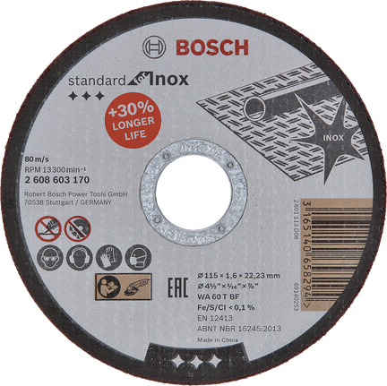 Bosch Accessories 2608603398 Disque à tronçonner à moyeu plat
