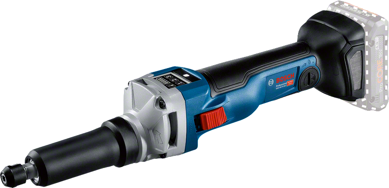 Meuleuse droite sans fil Bosch GGS 18V-10 SLC avec pince de serrage.