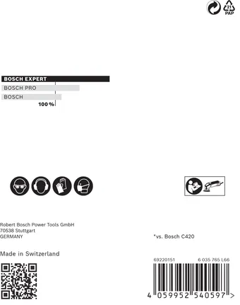 Filet de ponçage Bosch EXPERT M480 93 mm G 220 5 pièces.