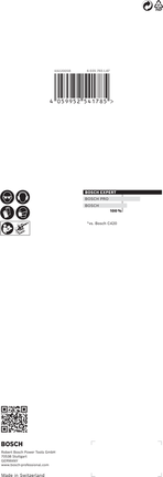 Lot de 10 feuilles de papier abrasif Bosch C470 93 x 230 mm G40.