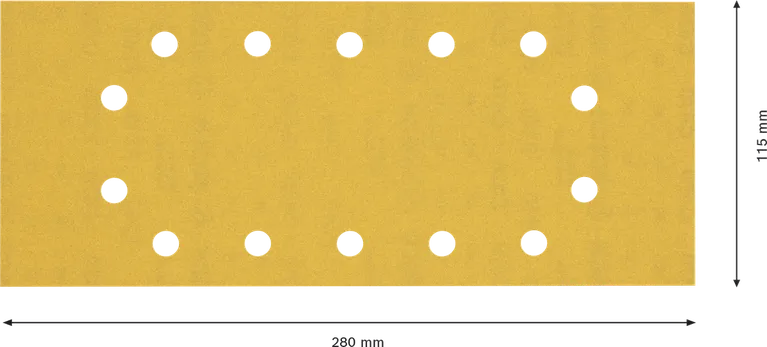 Feuille de papier abrasif Bosch EXPERT C470 115x280mm 14 trous.
