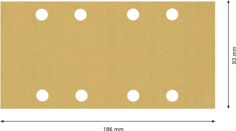 Feuille de papier abrasif Bosch EXPERT C470 93x186mm 8 trous.